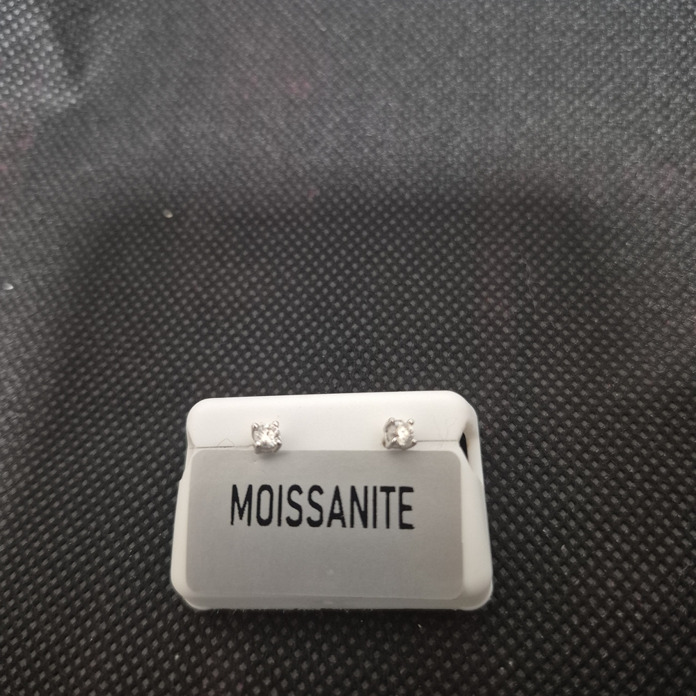 Moissanite Solitaire Studs 0.25 CTW in Sterling Silver